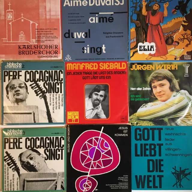 40 x 7" Singles CHRISTLICH Schallplatten Sammlung Plattensammlung Vinyl