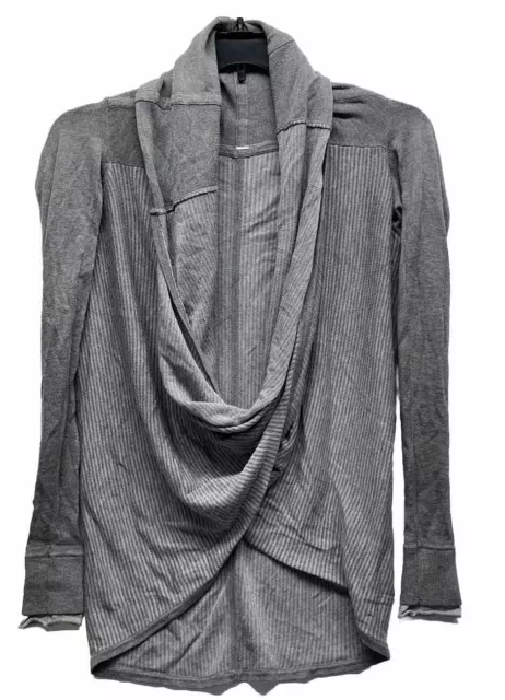 Lululemon Womens Size 8? Gray Long Sleeve Iconic Wrap Cardigan Sweater (M6)