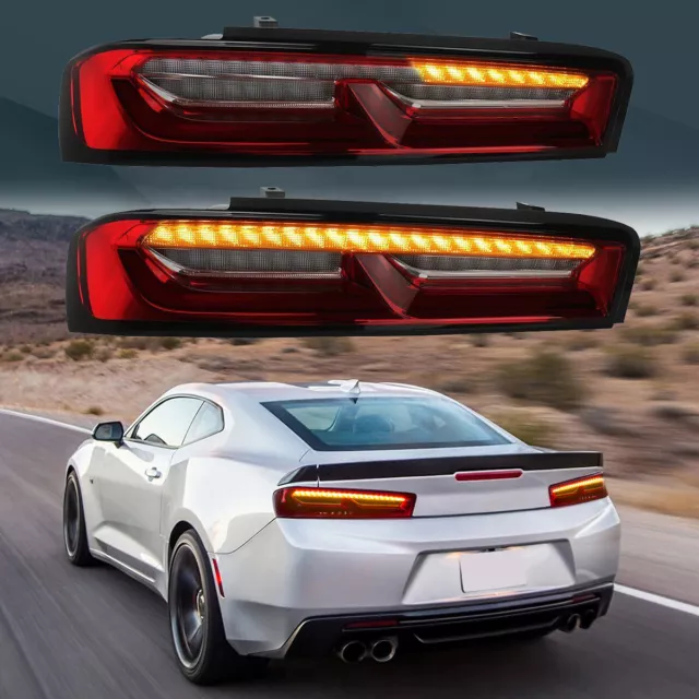 2X LED Feux Arrière Rouge Pour Chevrolet Camaro 2016-18 Clignotants Séquentiels