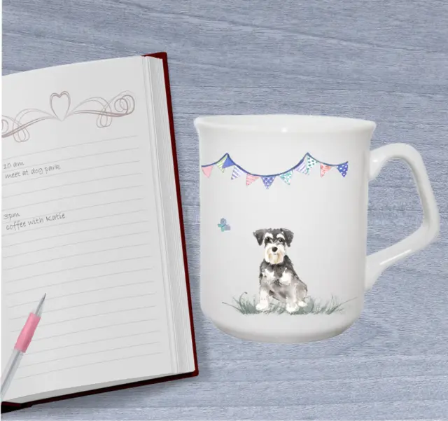 Miniature Schnauzer  dog Mug  gift idea ' Life is better with a schnauzer'
