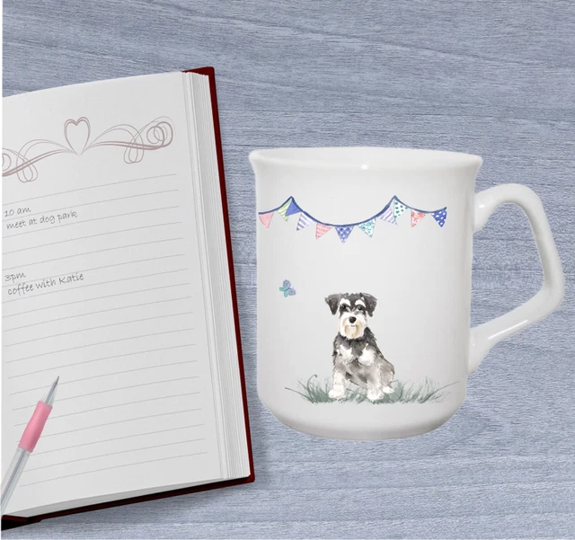 Miniature Schnauzer  dog Mug  gift idea ' Life is better with a schnauzer'