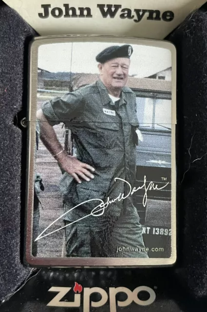 2012 Rare Zippo Lighter "John Wayne", From The John Wayne Collection Nos & Boxed