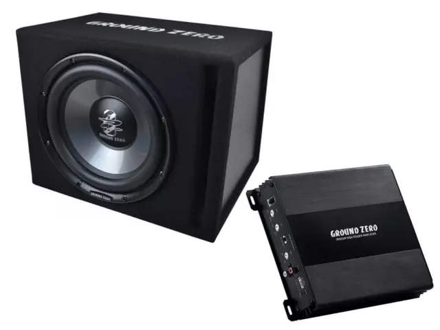 BassPack Ground Zero GZ1  Subwoofer da 25 In cassa + Amplificatore