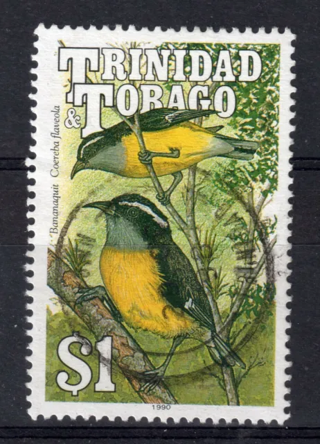 TRINIDAD & TOBAGO = 1990 $1 Birds. SG 840. Fine Used. (a)