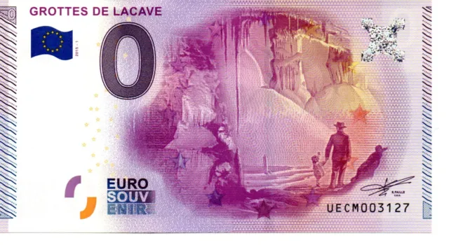 Billet Touristique Euro Souvenir - 0 Euro - Grotte De Lacave 2015-1