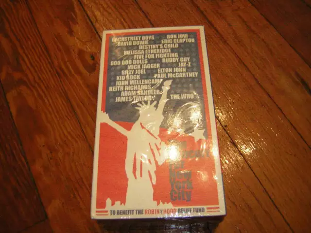 David Bowie Promo Factory Sealed Vhs Concert For Nyc The Who Bon Jovi The Stones