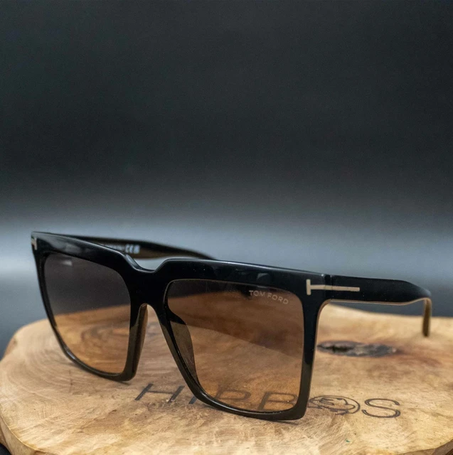 Lunettes De Soleil Tom Ford Sophia - Monture Marron, Verres Noirs, Style Ovale - Neuves Dans Boîte D'origine