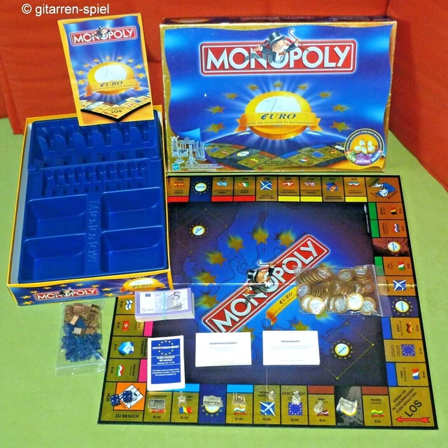 Edizione da collezione Monopoly Euro - Top completo con €-denaro Parker ©1999 raro