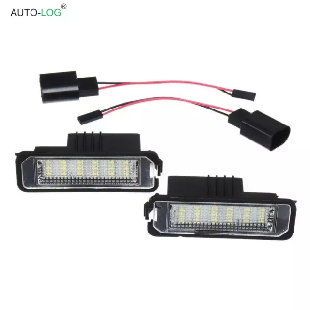 ✳️ 2x Feux de plaque d’immatriculation LED blanc pur VW Golf Scirocco Polo Ibiza