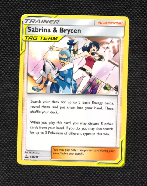 Sabrina & Brycen Black Star Promo SM246 Sun and Moon NM/M Pokemon TCG