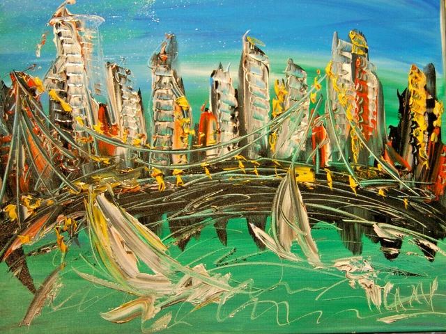 NEW YORK CITY  Painting Original Oil  Canvas Gallery SUPERB Artist  for Pamela