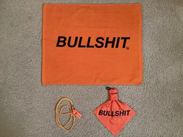 The Bullshit Penalty Flag, Bullshit Whistle, And Bullshit Penalty Towel Combo