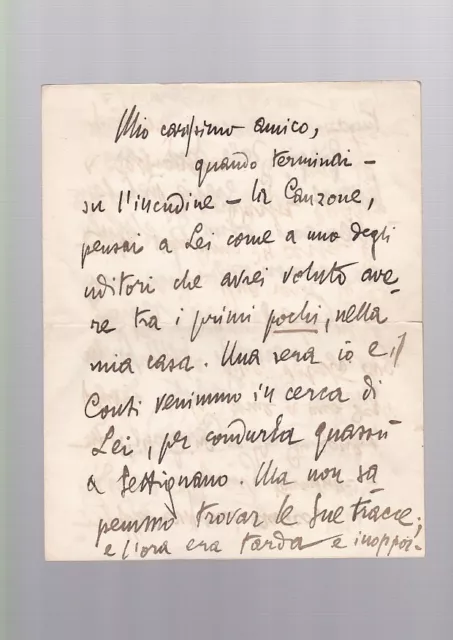 Lettera di Gabriele D'Annunzio  Originale con Autografo di 3 pagine