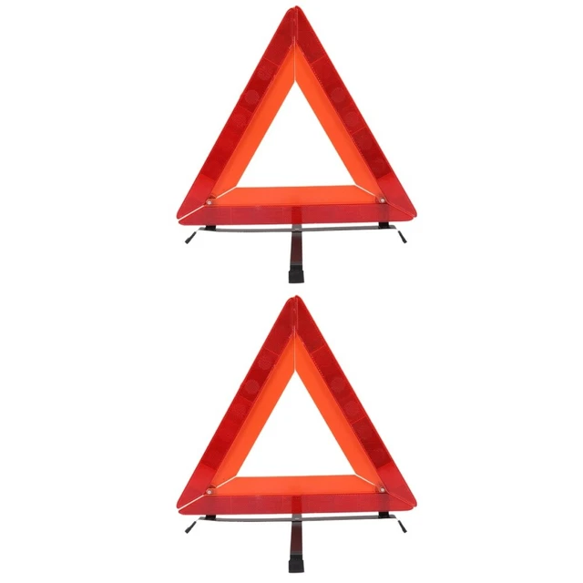 Set 2 Triangoli Avvertimento Triangoli Riflettenti Sicurezza Kit Emergenza Auto