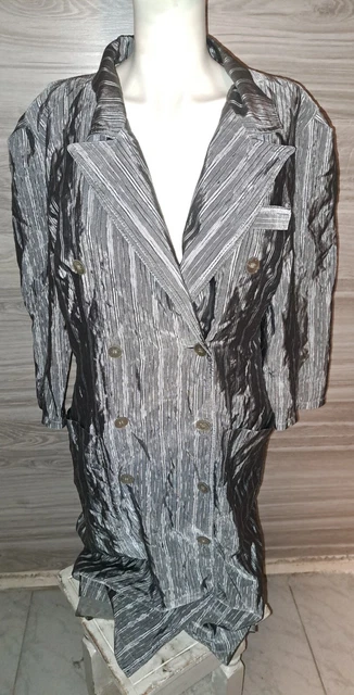Herren Sparkle Langarmhemd – Metallisch Glänzend, Regenbogen Gestreift, Vintage 70er/80er Jahre Style Für Disco, Club & Bühne