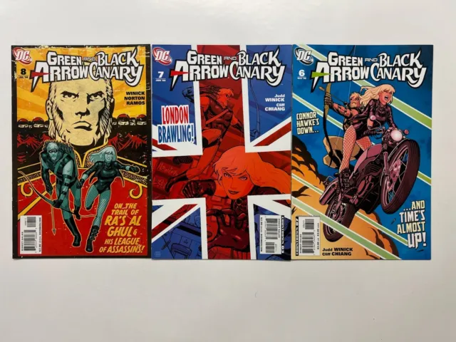 3 Green Arrow & Black Canary  DC Comic Books # 6 7 8  Superman Batman 79 JS28