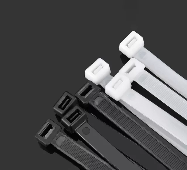 100 Stück Kabelbinder Schwarz Weiß UV beständig Robust Industrie Hochwertig
