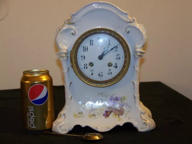 KPM- AD.Mougin- Porcelain Antique French/German Hand Painted Clock 2