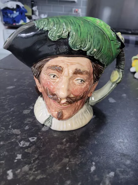 Ultra Rare Royal Doulton Character Jug - Cavalier D6114 With Goatee Slight A/F