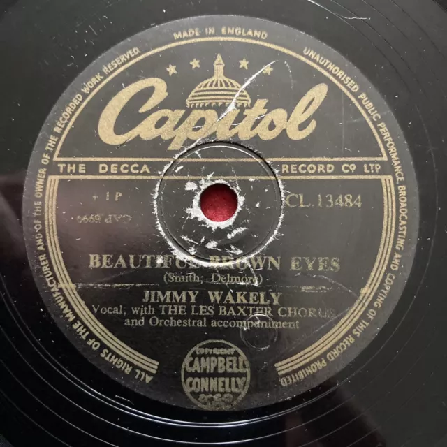 Jimmy Wakely 78 Capitol CL.13484, beautiful brown eyes, at the close of a longEX