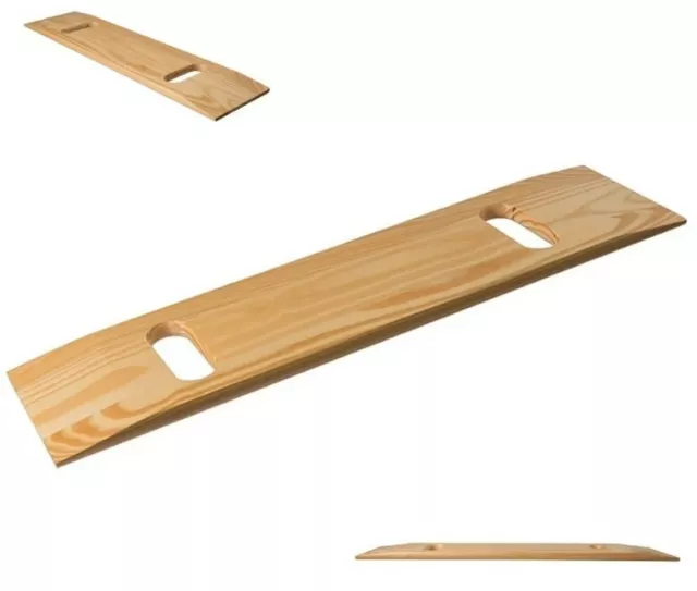 Tabla de transferencia de madera - tabla deslizante para pacientes muebles de movilidad de dos asas - nuevo en caja
