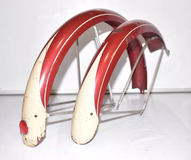 1952 Schwinn Wasp Bicycle ** FENDER SET ** Vintage Womens 26" Balloon Bike Part 1952 Schwinn Wasp Bicycle ** FENDER SET ** Vintage Womens 26" Balloon Bike Part
