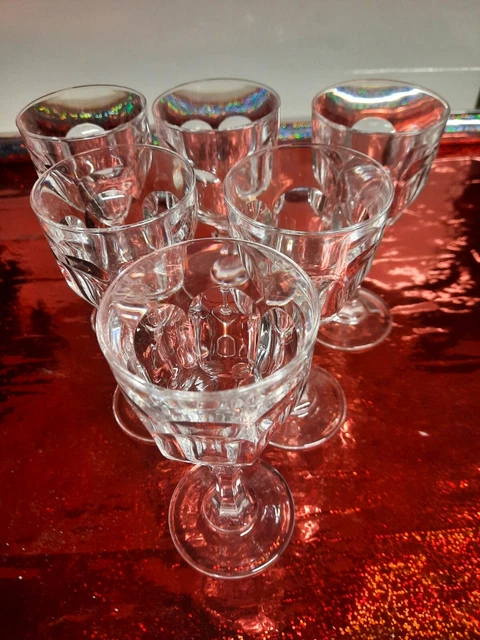 6 verres à vin blanc en Cristal RCR Royal Cristal Rock facettes  columbia