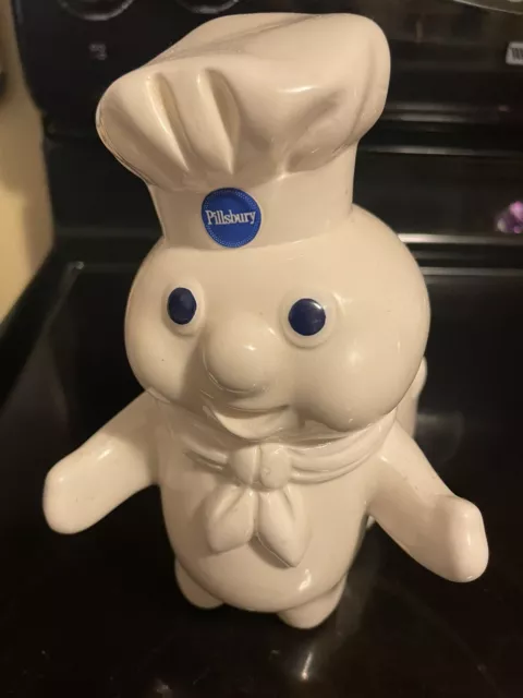 Vintage 1988 Pillsbury Doughboy Flour Sack Kitchen Utensil Caddy Holder