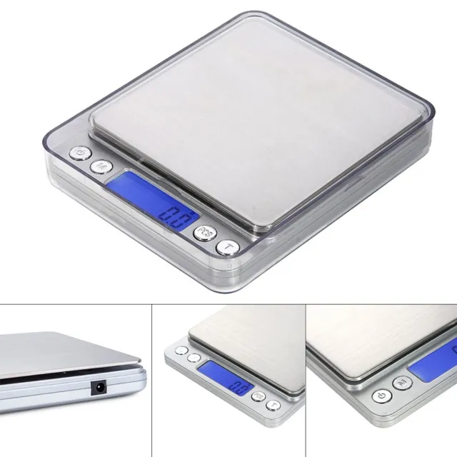 Échelle de pesage de cuisine portable LCD 3000 g poche électronique numérique