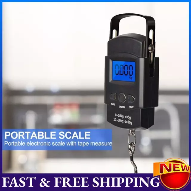50kg Electronic Portable Digital Scale Hand Held Hook Balance Weighing Home Tool