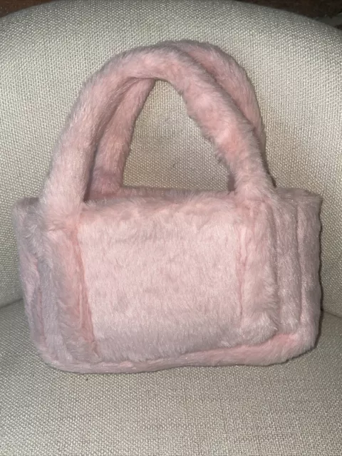 Girls Carried Away Bags Pink Faux Fur Handbag Purse