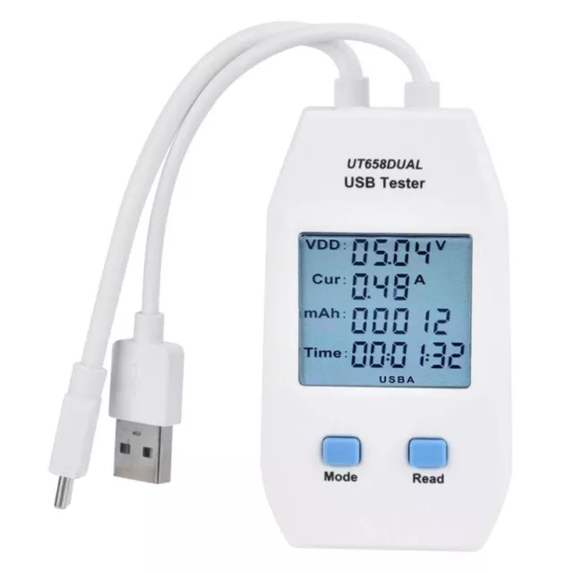 1X(Testeur USB,  LCD Testeur USB DéTecteur VoltmèTre AmpèRemèTre Testeur de6508