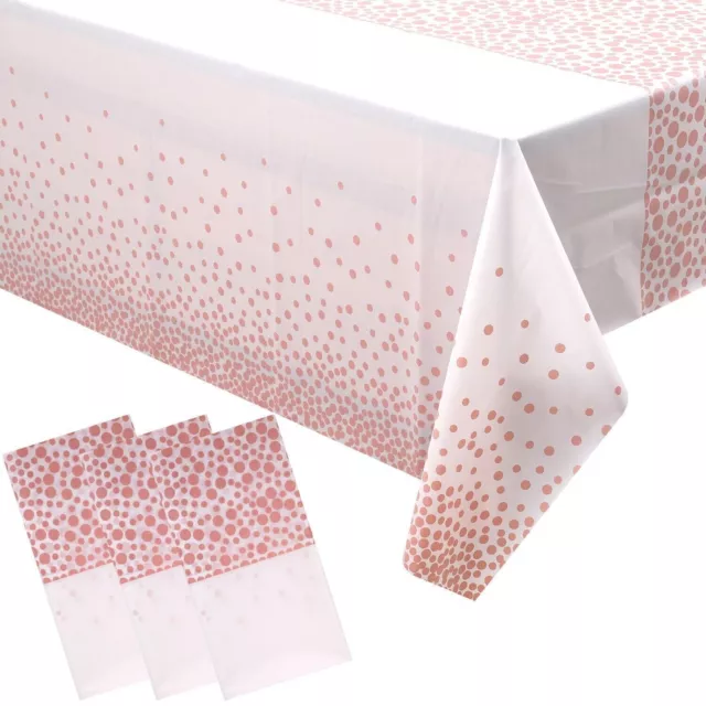 Large Rectangle Plastic Table Cover Cloth Disposable Wipe Clean Party Tablecloth