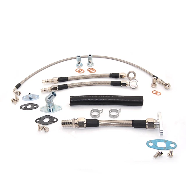Oil & Water Line For TOYOTA 1JZ-GTE 2JZ-GTE w/ Garrett GT3788R GT4088R GT4094R