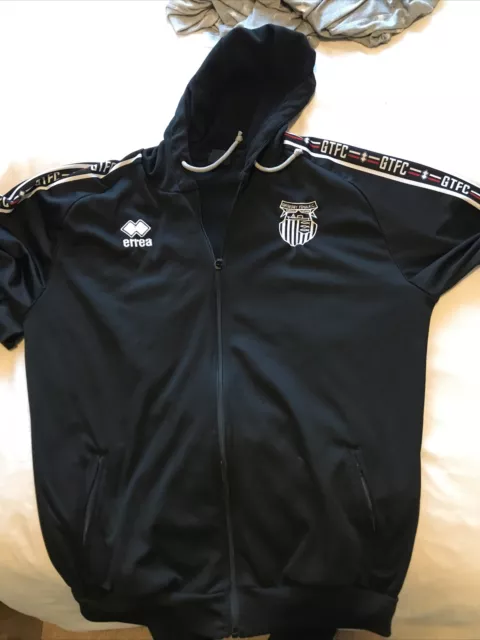 GRIMSBY TOWN Football Hoodie Errea Black Full Zip Mens  Xxl