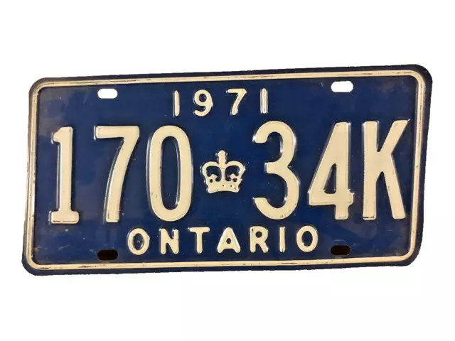 Kanadisches Nummernschild aus Ontario - 170 34K - Alt (1971) 3