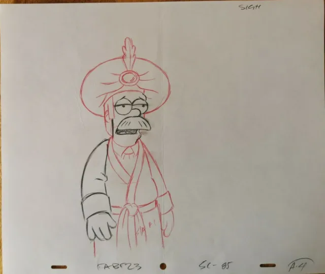 SIMPSONS TV Show Original Animation Art Cel Production Prop Drawing #9