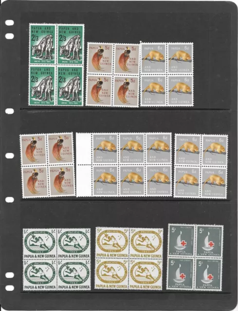 Papua & new Guinea 1963 6block sets stamps MUH