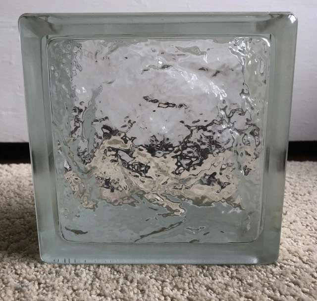 Architectural Wavy GLASS BLOCK 5 3/4" Square X 3 1/4 " Thick translucent