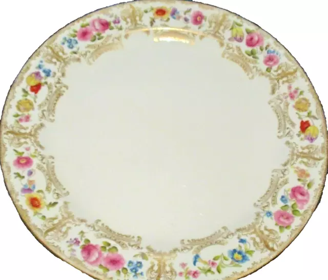 Cauldon England SOHO Pottery LTD Cobridge  Dresden Floral Round Platter 14 1/2"