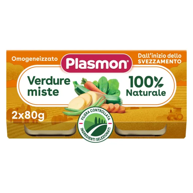 12x 80g Babynahrung Plasmon Gemischtes Gemüse Kartoffel Mahlzeit NEU MHD 11/24