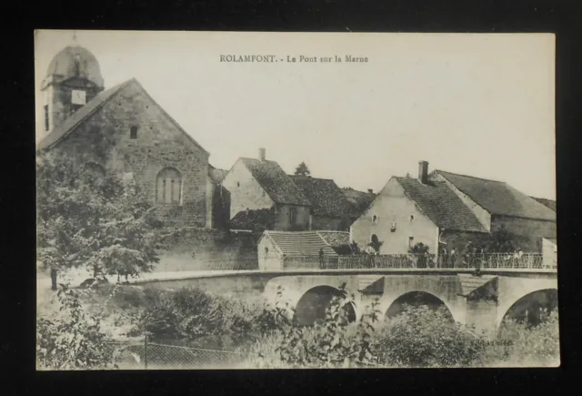 1900s Le Pont sur la Marne Rolampont France Haute-Marne Co Postcard
