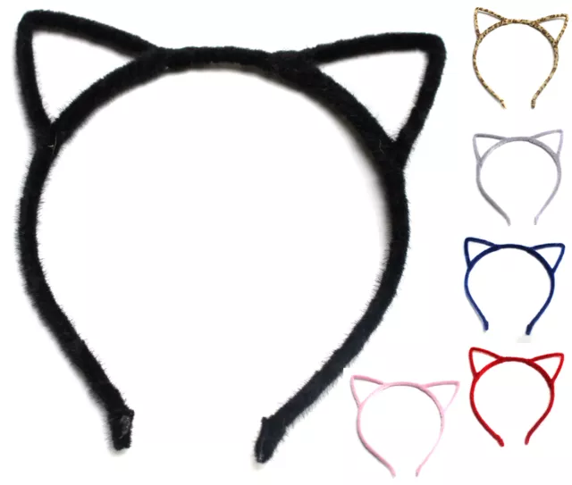 Diadema Oreja de Gato Esponjoso Pelo Mujer Accesorios Diseño Fiesta Fieltro Wire