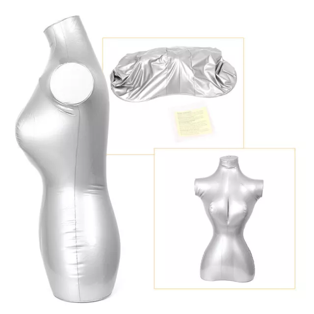 Woman Inflatable Model Dummy Torso upper Body Mannequin Armless Display Fashion