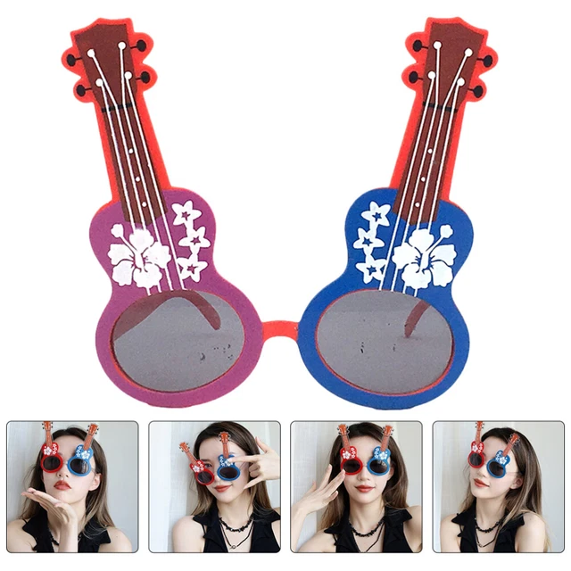 2 piezas gafas de guitarra nuevas gafas de sol artículos de fiesta gafas de sol para niños