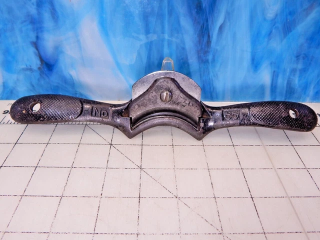 Antique Tool Vintage STANLEY Spokeshave No. 55 Curved Faced Concave Plane