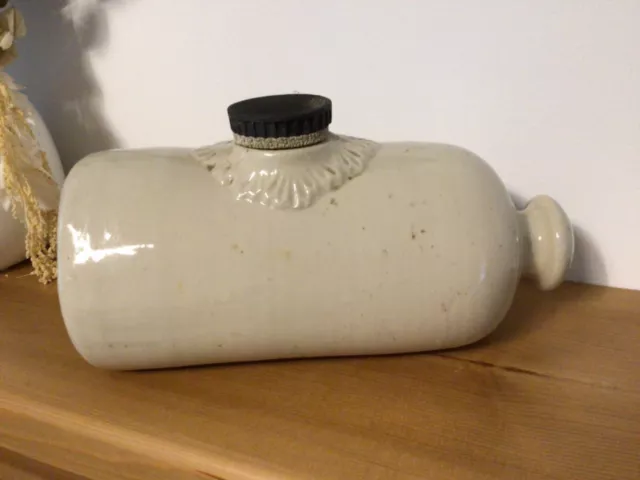 Large Vintage  Stoneware Hot Water Bottle Bed Warmer