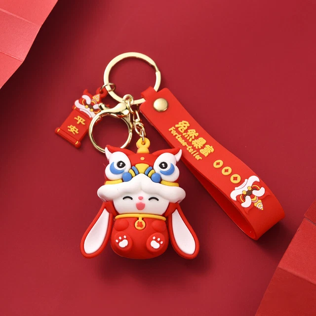 Year of the Rabbit Keychain God of Wealth Rabbit Keychain Key Gift Pendant GAIR