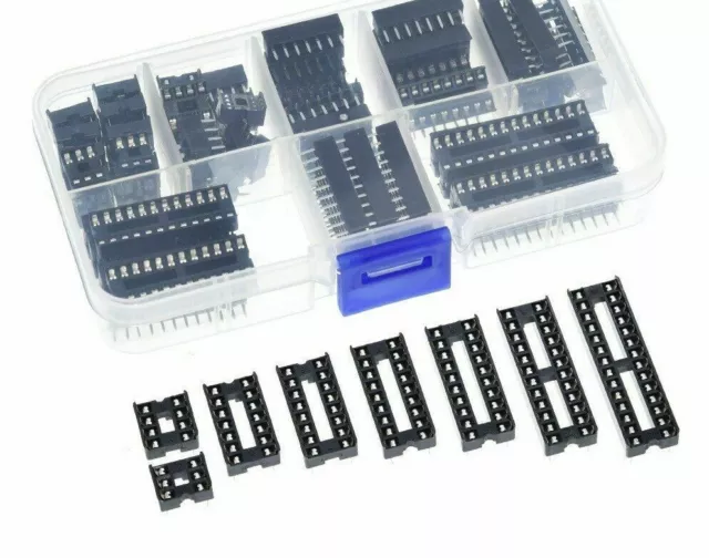 66 Pcs/lot Adaptor Solder Socket Kit Multiple Pins IC Box Segmented Assorted New