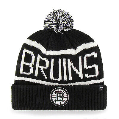 NHL Boston Bruins Woolly Hat Calgary Black Cuff Knit Hat 192915550579
